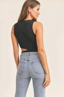 Fillory Cutout Bodysuit -ASTR the Label Store AMB ST6540 BLACK 6 scaled