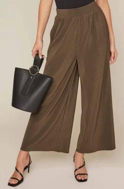 Pleated Wide Leg Pant -ASTR the Label Store AP7071 OLIVE 4A scaled