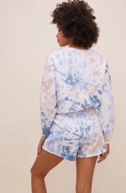 Prism Tie Dye Sweatshort -ASTR the Label Store AP7199 BLUE PINKTIEDYE 6 scaled