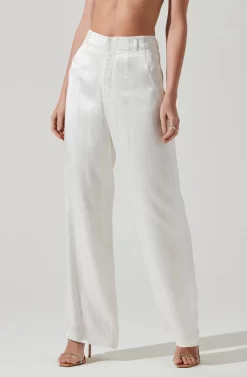 Brigitta Satin Wide Leg Pants -ASTR the Label Store AP7265S WHITE 4 scaled