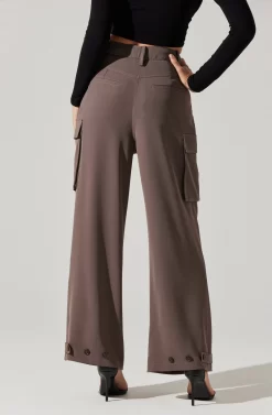 Pleated Wide Leg Cargo Pants -ASTR the Label Store AP7310 WARMGREY 2 scaled