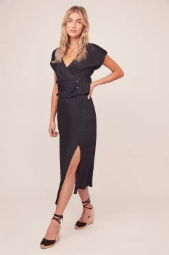 ASTR the Label Store 18 Plisse Midi Skirt