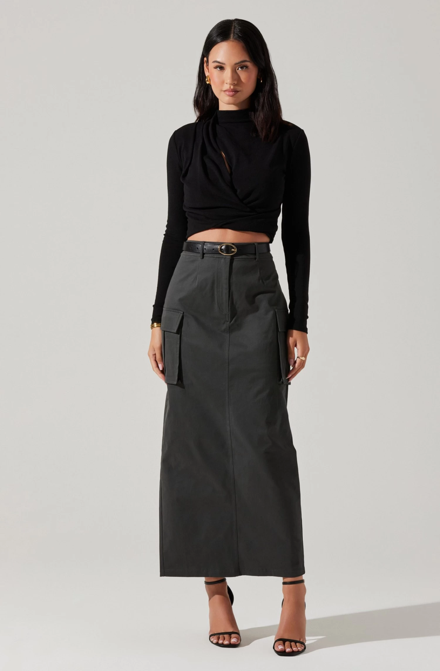 High Rise Cargo Maxi Skirt 1 High Rise Cargo Maxi Skirt