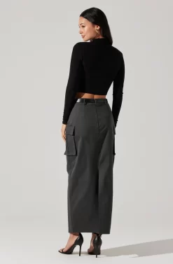 High Rise Cargo Maxi Skirt 17 High Rise Cargo Maxi Skirt -ASTR the Label Store AS9163 CHARCOAL 4 83ec8c59 f824 4f28 a5f9 e92f945bf8fc scaled