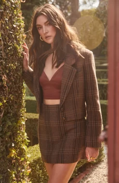 Brina Cropped Plaid Jacket -ASTR the Label Store ASTR FALL22 1211 scaled