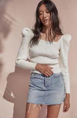 Ansel Embellished Sweater -ASTR the Label Store ASTR SPR21 PT2 7710