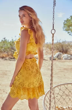 Elora Eyelet Ruffle Mini Dress -ASTR the Label Store ASTR SUM21 PT1 0943 edited scaled