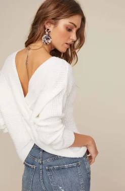 Twist Back Sweater 16 Twist Back Sweater -ASTR the Label Store AT13233 WHITE 11 scaled