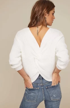 Twist Back Sweater 18 Twist Back Sweater -ASTR the Label Store AT13233 WHITE 12 scaled