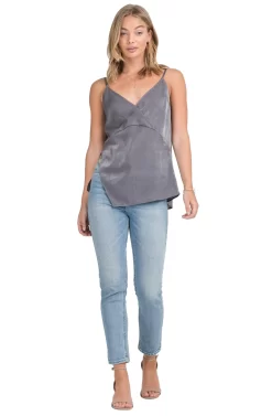 Chain Back Satin Tank -ASTR the Label Store AT13242 GREY 02 scaled