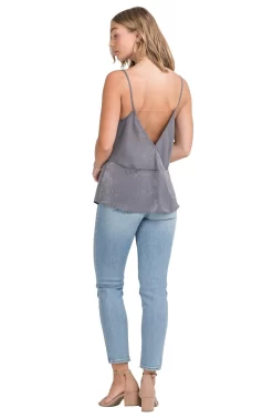Chain Back Satin Tank -ASTR the Label Store AT13242 GREY 03 scaled