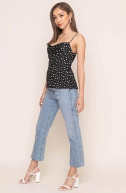 Cowl Drape Cami -ASTR the Label Store AT15035D BLACK DOT 2A 40ae3c22 6bb9 463e 8880 bfee57ef648b scaled