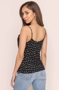 Cowl Drape Cami -ASTR the Label Store AT15035D BLACK DOT 5A d99f1705 cc76 4496 8153 427bf2ee3ed6 scaled