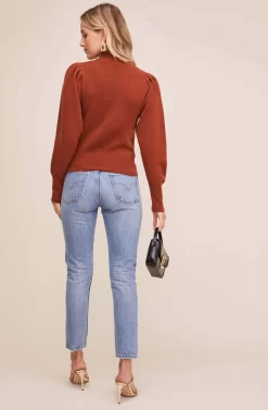 Lana Puff Sleeve Sweater 17 Lana Puff Sleeve Sweater -ASTR the Label Store AT15096B RUST 3 scaled