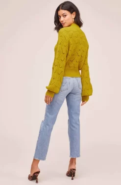 Pointelle Sweater -ASTR the Label Store AT15454B CITRON YELLOW 5 scaled
