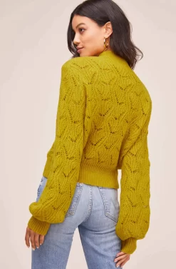 Pointelle Sweater -ASTR the Label Store AT15454B CITRON YELLOW 6 scaled