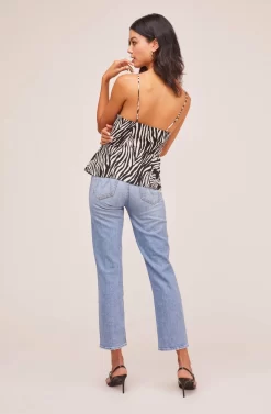 Zebra Button Front Wrap Cami -ASTR the Label Store AT15468 ZEBRA 3 scaled