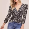 Shirred Floral Top