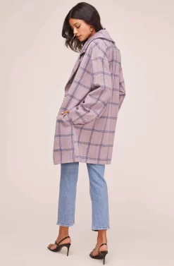 Cozy Coat -ASTR the Label Store AT15630 PURPLE BLUE PLAID 5 scaled
