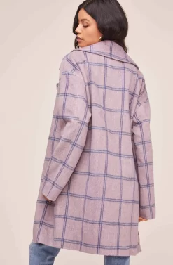 Cozy Coat -ASTR the Label Store AT15630 PURPLE BLUE PLAID 6 scaled