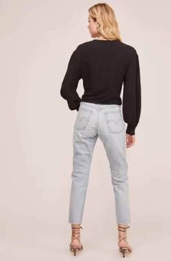 Tie Front Top -ASTR the Label Store AT15667 BLACK 5 scaled