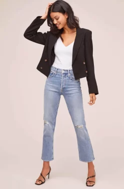 Cropped Blazer -ASTR the Label Store AT15702 BLACK 1 scaled