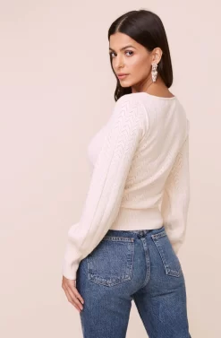Square Neck Sweater -ASTR the Label Store AT15961 OATMEAL 7 scaled