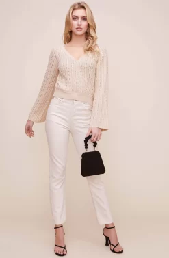 Pointelle Wrap Sweater -ASTR the Label Store AT16010 NATURAL 2 b5f4a0ab e524 4f66 976b 39f5df44aaa9 scaled