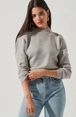 Reversible Open Back Sweater -ASTR the Label Store AT16314 GREY SILVER 3 scaled