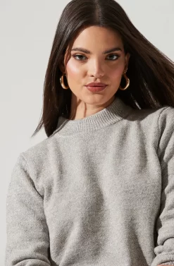 Reversible Open Back Sweater -ASTR the Label Store AT16314 GREY SILVER 4 scaled