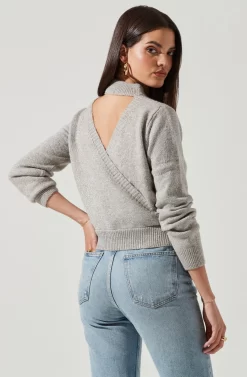 Reversible Open Back Sweater
