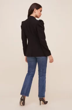 Puff Sleeve Blazer -ASTR the Label Store AT16327 003 BLACK 4 scaled