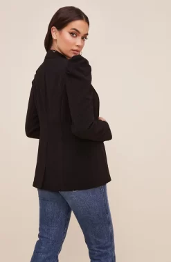 Puff Sleeve Blazer -ASTR the Label Store AT16327 003 BLACK 5 scaled