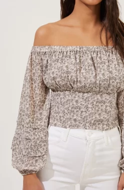 Off The Shoulder Cropped Volume Sleeve Top -ASTR the Label Store AT16510 LIGHTGREYDITSY 3 scaled