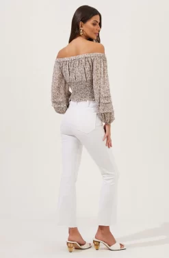 Off The Shoulder Cropped Volume Sleeve Top -ASTR the Label Store AT16510 LIGHTGREYDITSY 4 scaled