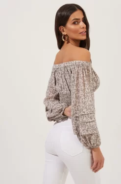 Off The Shoulder Cropped Volume Sleeve Top -ASTR the Label Store AT16510 LIGHTGREYDITSY 5 scaled