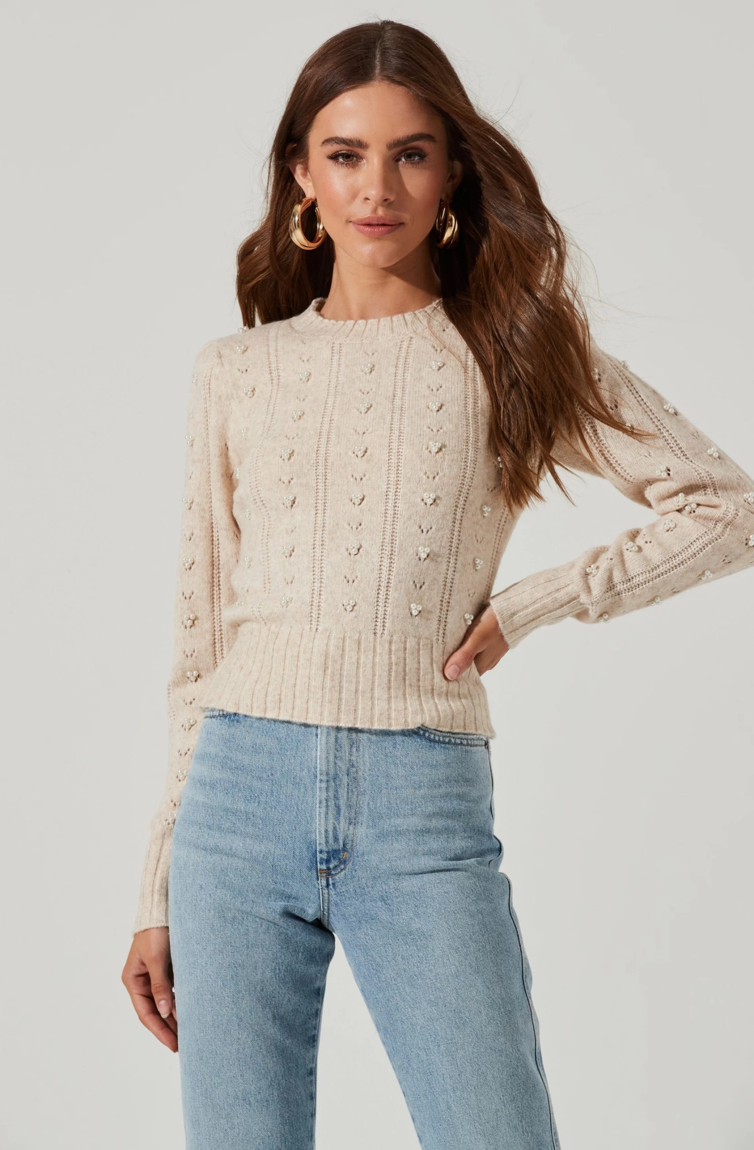 Long Sleeve Pearl Sweater 2 Long Sleeve Pearl Sweater - Image 2