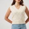 Scallop Hem Sweater Vest