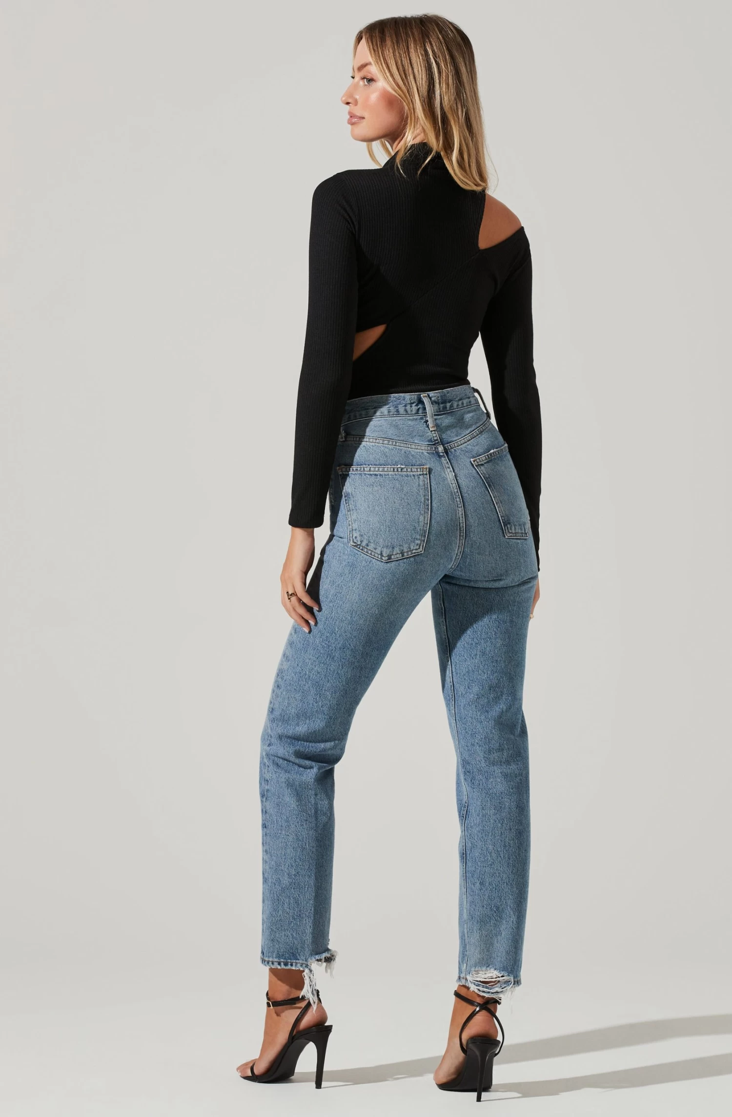 Cutout Mock Neck Bodysuit 11 Cutout Mock Neck Bodysuit - Image 11