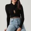 Reseda Cutout Tie Waist Top