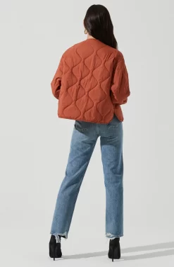 Lightweight Padded Jacket 23 Lightweight Padded Jacket -ASTR the Label Store AT17062 CLAY 1123 scaled