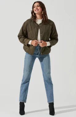 Lightweight Padded Jacket 14 Lightweight Padded Jacket -ASTR the Label Store AT17062 GREEN 1800 scaled