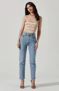 Ruched Cowl Satin Cami -ASTR the Label Store AT17238 CHAMPAGNE 1 scaled