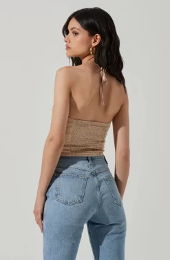 Ruched Cowl Satin Cami -ASTR the Label Store AT17238 CHAMPAGNE 5 scaled