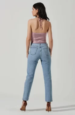 Ruched Cowl Satin Cami -ASTR the Label Store AT17238 DUSTYLILAC 6 scaled