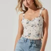 Tie Strap Floral Cami