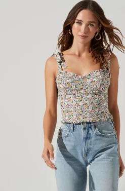 Tie Strap Floral Cami -ASTR the Label Store AT17240 PINKBLUEDITSY 3 scaled