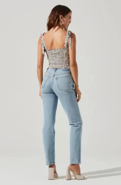 Tie Strap Floral Cami -ASTR the Label Store AT17240 PINKBLUEDITSY 4 scaled