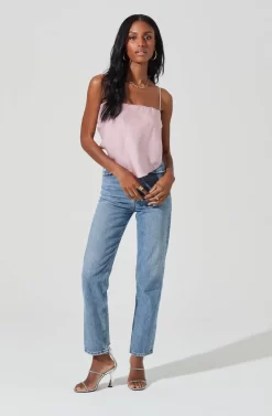 Tie Back Square Neck Cami -ASTR the Label Store AT17242 LILAC 1 scaled