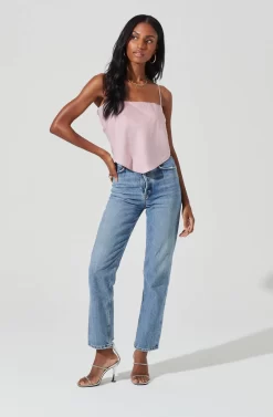 Tie Back Square Neck Cami -ASTR the Label Store AT17242 LILAC 2 scaled